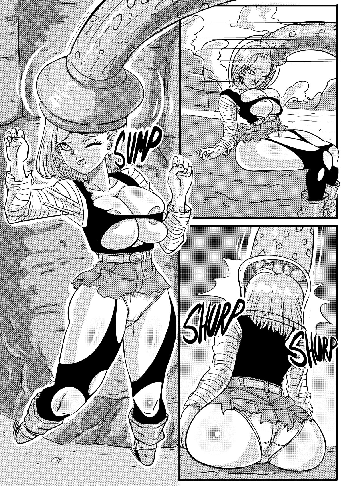 android 18 abused