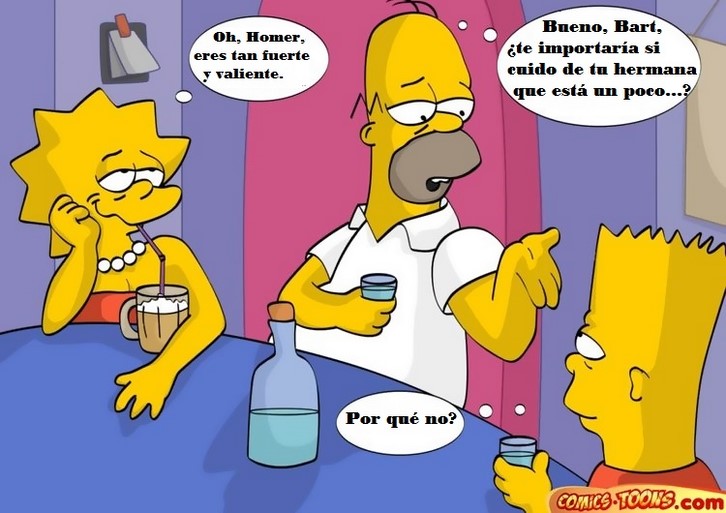 Los Simpsons familia borracha Español
